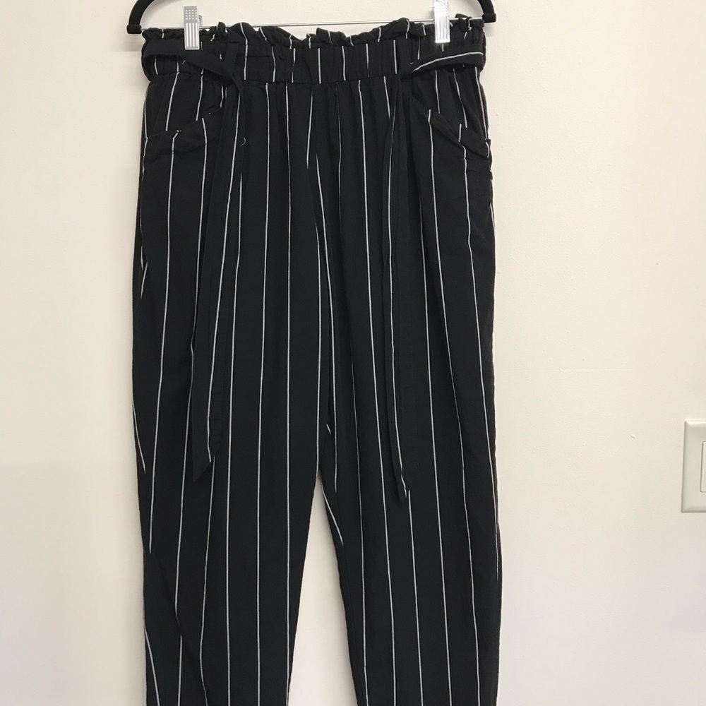 Thread & Supply Pants Black & White Stripe Womens Large